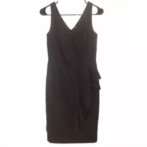 🎁 White House Black Market Ruffle Faux Wrap LBD